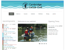 Tablet Screenshot of cambridgecanoeclub.org.uk